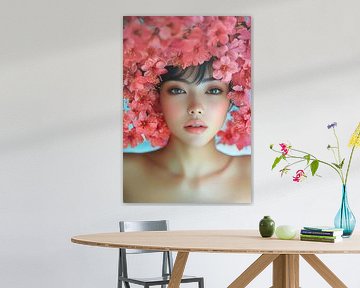 woman with flowers metropolitan style