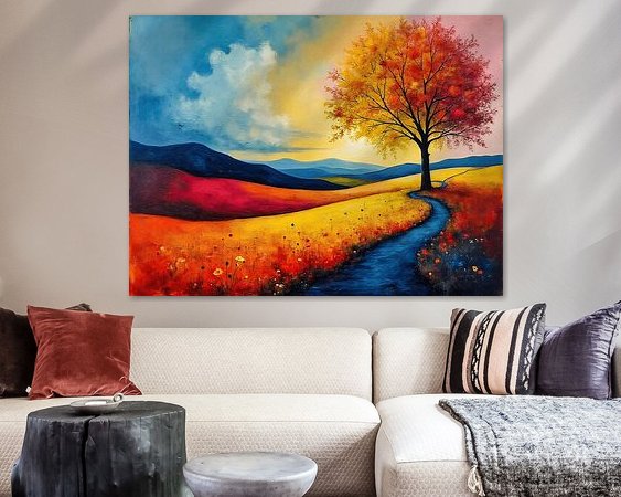 Voorbeeld van het werk in een kamer