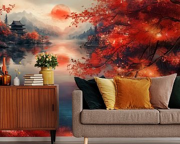 schilderachtig japans landschap