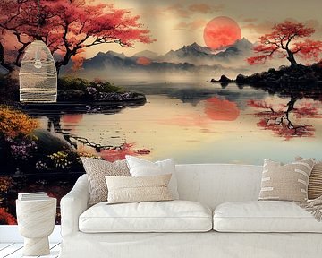 schilderachtig japans landschap