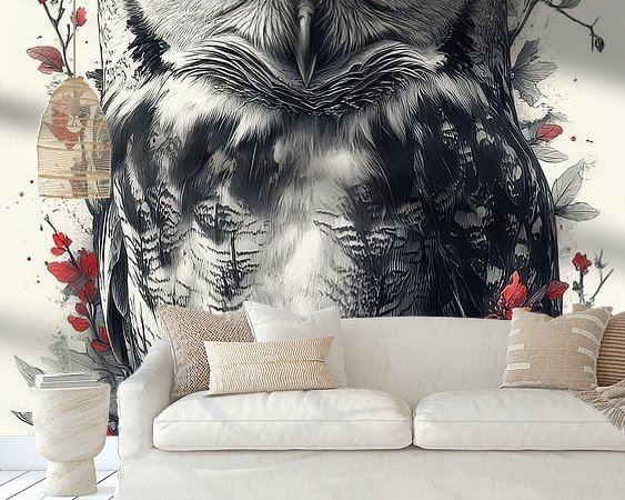 Voorbeeld van het werk in een kamer