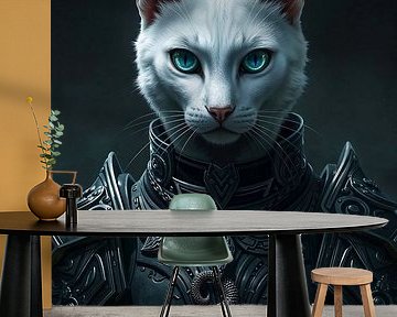 Portret van een kat in harnas - Tierwelt #21
