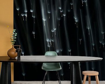 Fallende Samen eines Löwenzahns von Martijn Nugteren