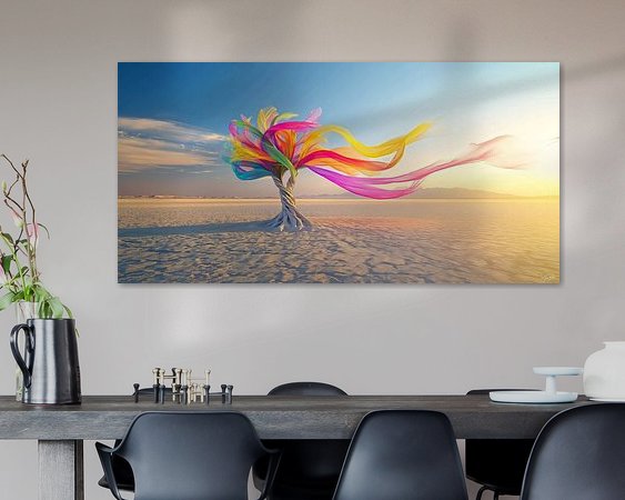 Voorbeeld van het werk in een kamer