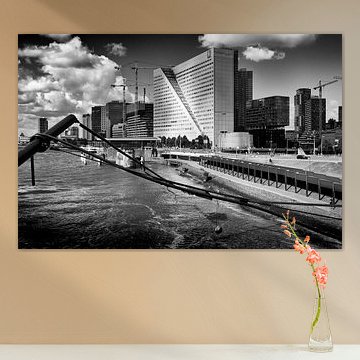 Rotterdam, Blick auf die Boompjes von der Willemsbrug aus