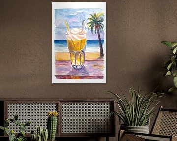 Golden Sunset Coffee mit Blick auf das Meer
