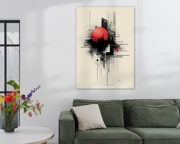 Ein Porträt in Rot und Schwarz