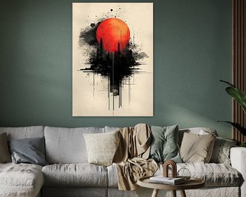 Ein Porträt in Rot und Schwarz