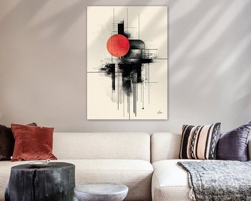 Ein Porträt in Rot und Schwarz