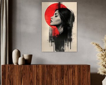 Ein Porträt in Rot und Schwarz