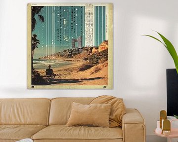 Stijlvolle retro poster met grafische elementen en stippen van Ariadna de Raadt-Goldberg