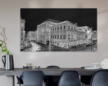 Weense Staatsopera in Zwart-Wit, Oostenrijk van Henk Meijer Photography