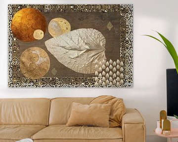 Golden and Silver Moon 2/3 by Artmotifs Eve