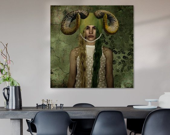 Voorbeeld van het werk in een kamer