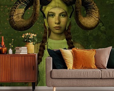 Voorbeeld van het werk in een kamer