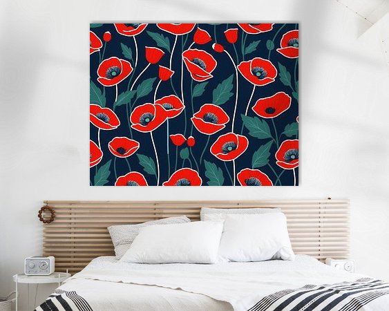 Voorbeeld van het werk in een kamer