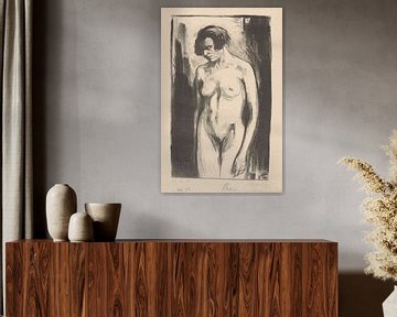 Simon Moulijn, Studie van een staande naakte vrouw, 1924