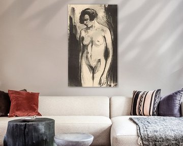 Simon Moulijn, Studie van een staande naakte vrouw, 1924