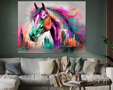 Village with a touch of city Horse