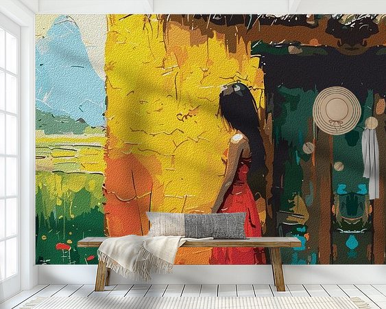 Voorbeeld van het werk in een kamer