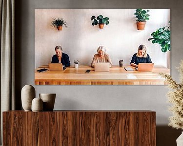 Voorbeeld van het werk in een kamer