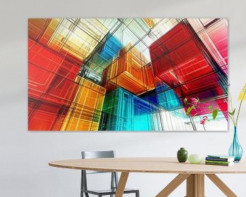 Farbige Glaskuben in moderner Architektur von Frank Heinz