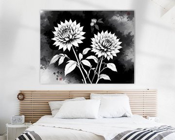 Monochrome bloei van Artistic