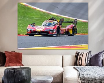 Ferrari hypercar tijdens de WEC race op Spa francorchamps van Arthur Bruinen