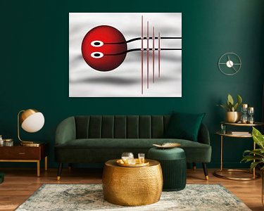 Voorbeeld van het werk in een kamer