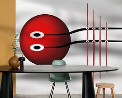 Voorbeeld van het werk in een kamer