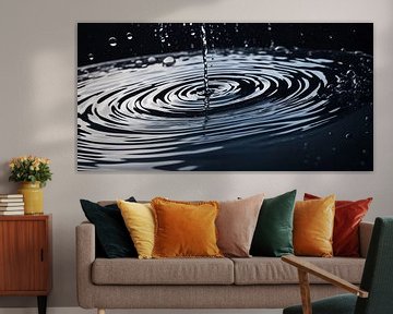 donker water splash rimpelingen achtergrond gemaakt met Generative AI van Markus Gann
