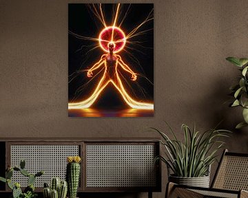 electric flash lightning human shape by Markus Gann