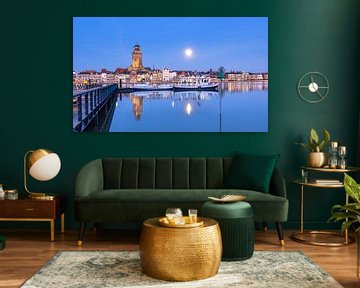 Deventer met volle maan, Nederland van Adelheid Smitt