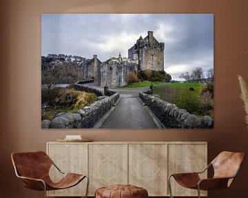 Kasteel in Schotland Eilean Donan Castle van Michel Seelen