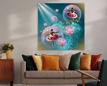 "Dancing Ballerina's in Magic Bubbles"