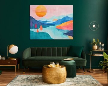 Landschap kleurrijk van Modern Collection