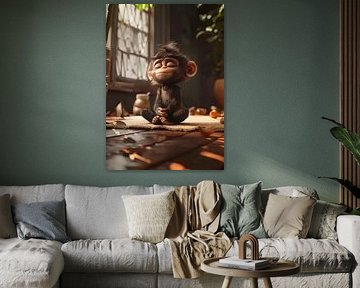 Méditation du bébé singe