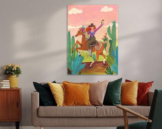 Voorbeeld van het werk in een kamer