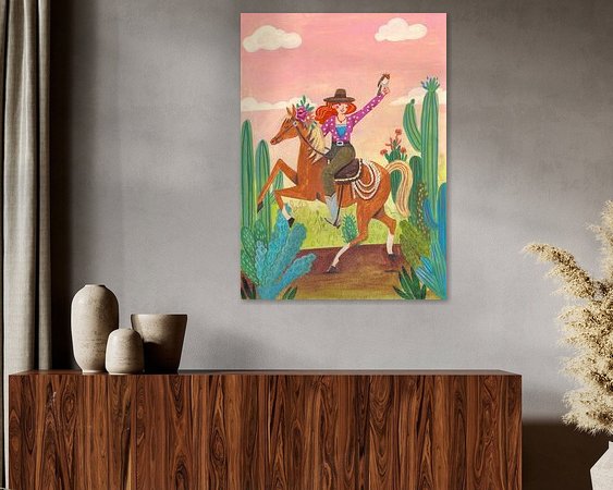 Voorbeeld van het werk in een kamer