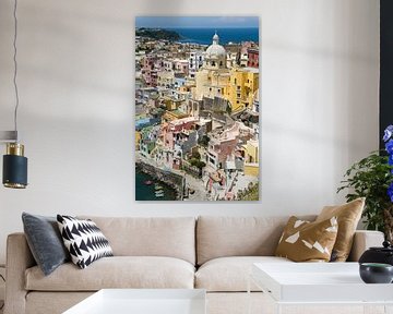 Italië, het eiland Procida voor de kust van Napels van Peter Hofwegen