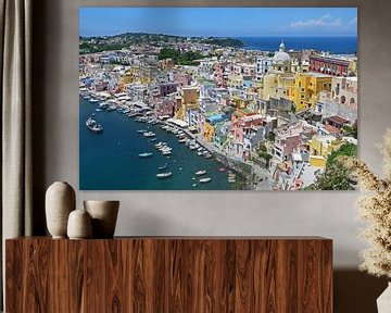 Italië, het eiland Procida voor de kust van Napels van Peter Hofwegen