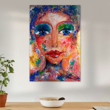 Abstract color woman