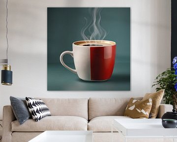 kop hete koffie met schaduw van Markus Gann