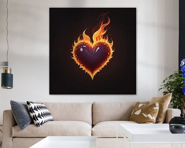 flame forming a heart shape by Markus Gann