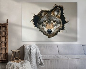 Wolf | Piercing Through the Surface van OMG Art