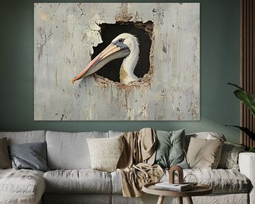 Pelikaan | Gaze through Urban Decay van OMG Art