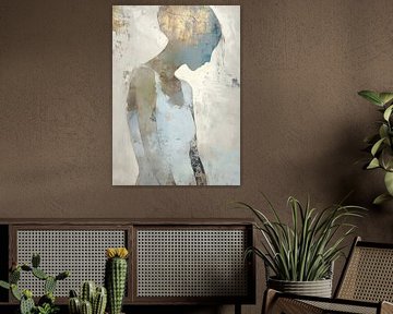 Ethereal Woman in Gold van De Mooiste Kunst