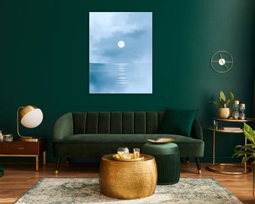 Lever de lune serein