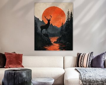 Majestic Deer Silhouette