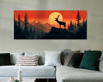Majestic Deer Silhouette